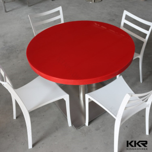 High End Round Stone Modern Solid Surface Table
