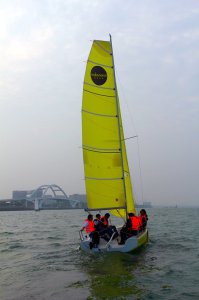 2017 New Design Fiberglass Sailing Dinghy China Made