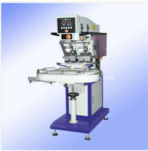 Pneumatic 2-Color Pad Printer with Conveyor