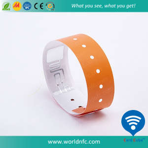 One Time Use Ntag213 RFID Vinyl Wristband for Festival